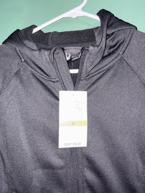 Spyder Women's Hayer Full Zip Fleece Jacket- Black - Picture 3 of 4